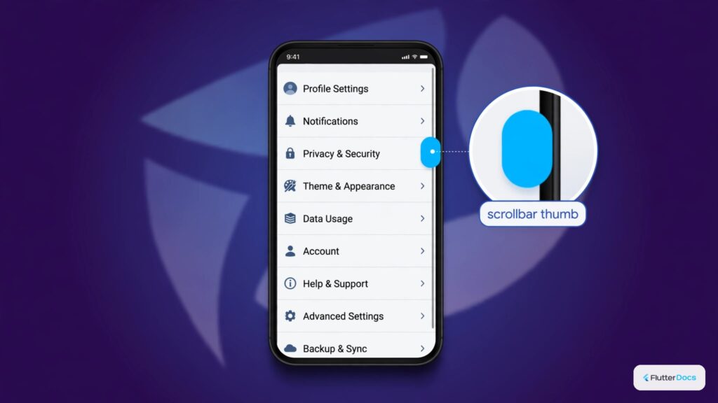 How to Show Scrollbar in Flutter