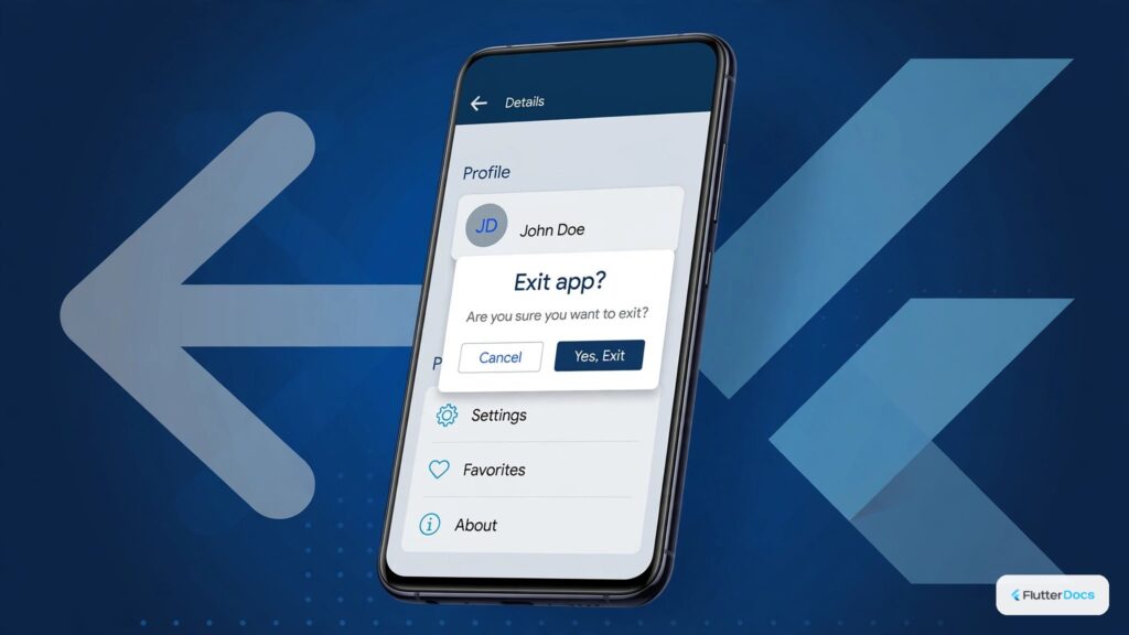 How to override Back Button and Show Exit Confirm in Flutter App