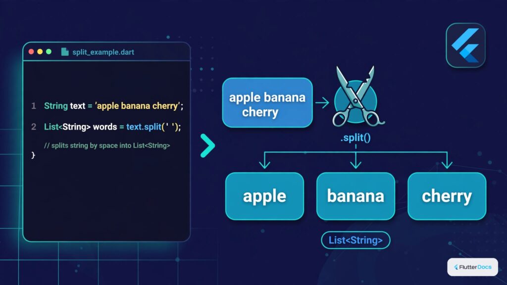 How to Split String to List Array in Dart/Flutter