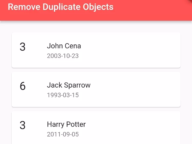 How to Unique Array List in Dart/Flutter