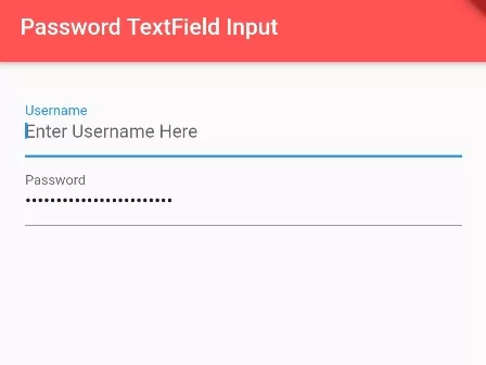 How to add Password Input TextField in Flutter