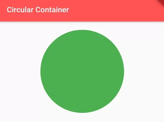 How to shape Container as Circle in Flutter App