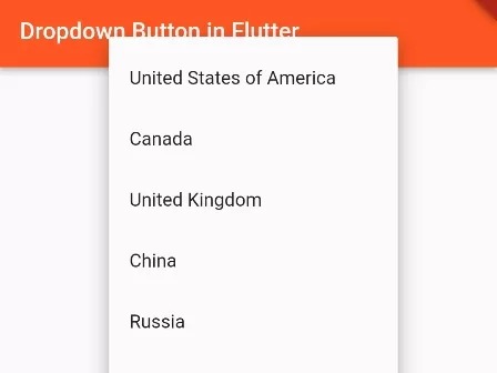 How to add Dropdown Button Widget in Flutter App