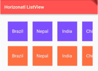 How to Create Horizontal ListView in Flutter screenshot
