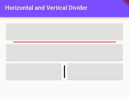 How to add Horizontal and Vertical Divider on Flutter