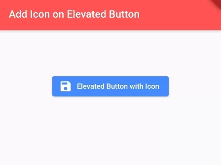 How to add Icon on Elevated Button in Flutter App