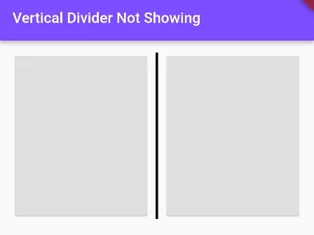 How to Fix Vertical Divider Not Showing in Flutter App