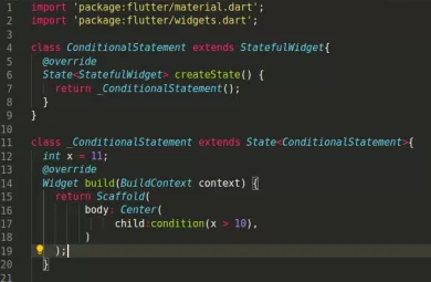 How to use Conditional Statement (IF ELSE) on Child Widget in Flutter