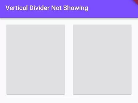 How to Fix Vertical Divider Not Showing in Flutter App screenshot